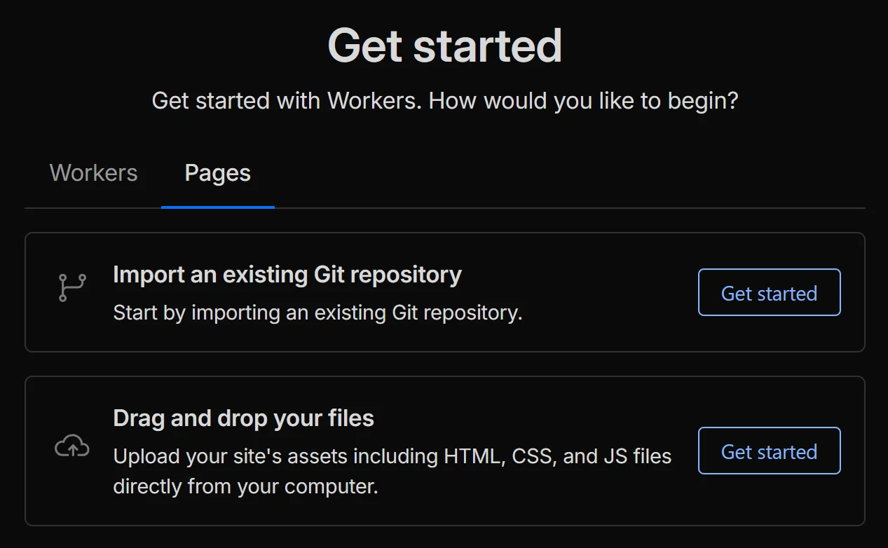 Cloudflare Get Started dialog