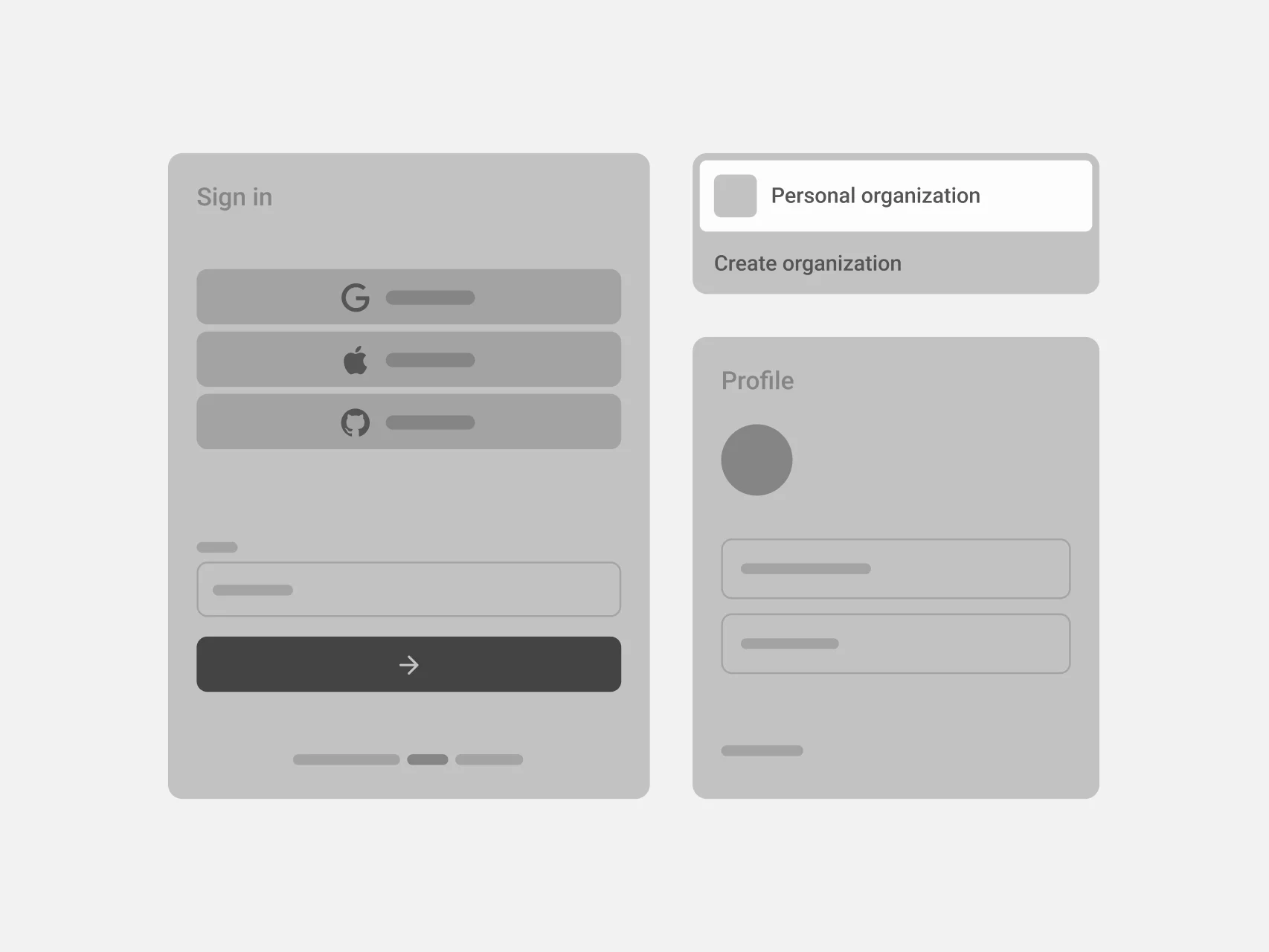 Auth Widgets preview light mode