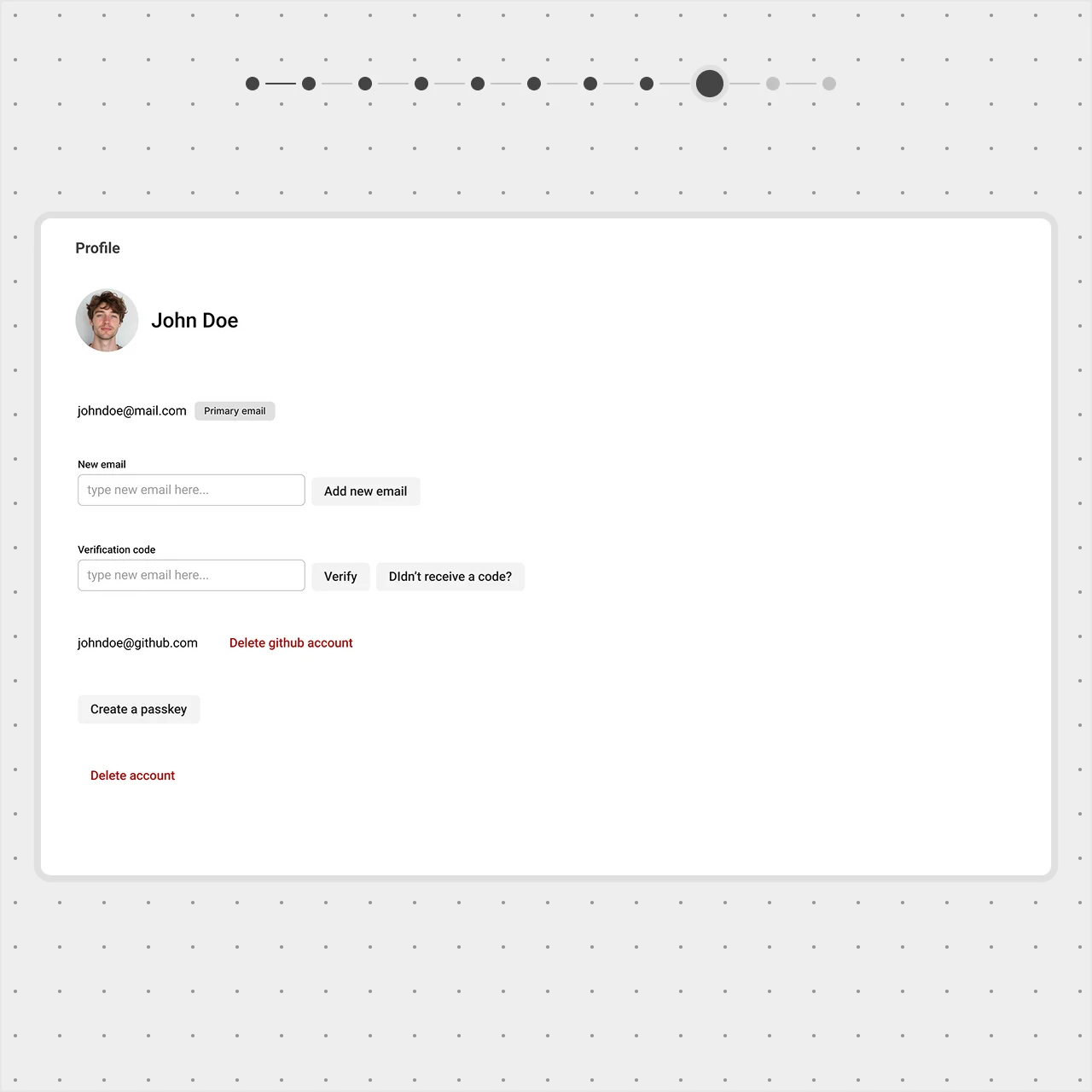 A profile page with First and Last name fields. The 'After' view merges them into a single editable field with larger text and a hover cursor, removing labels for clarity compared to the 'Before' view.
