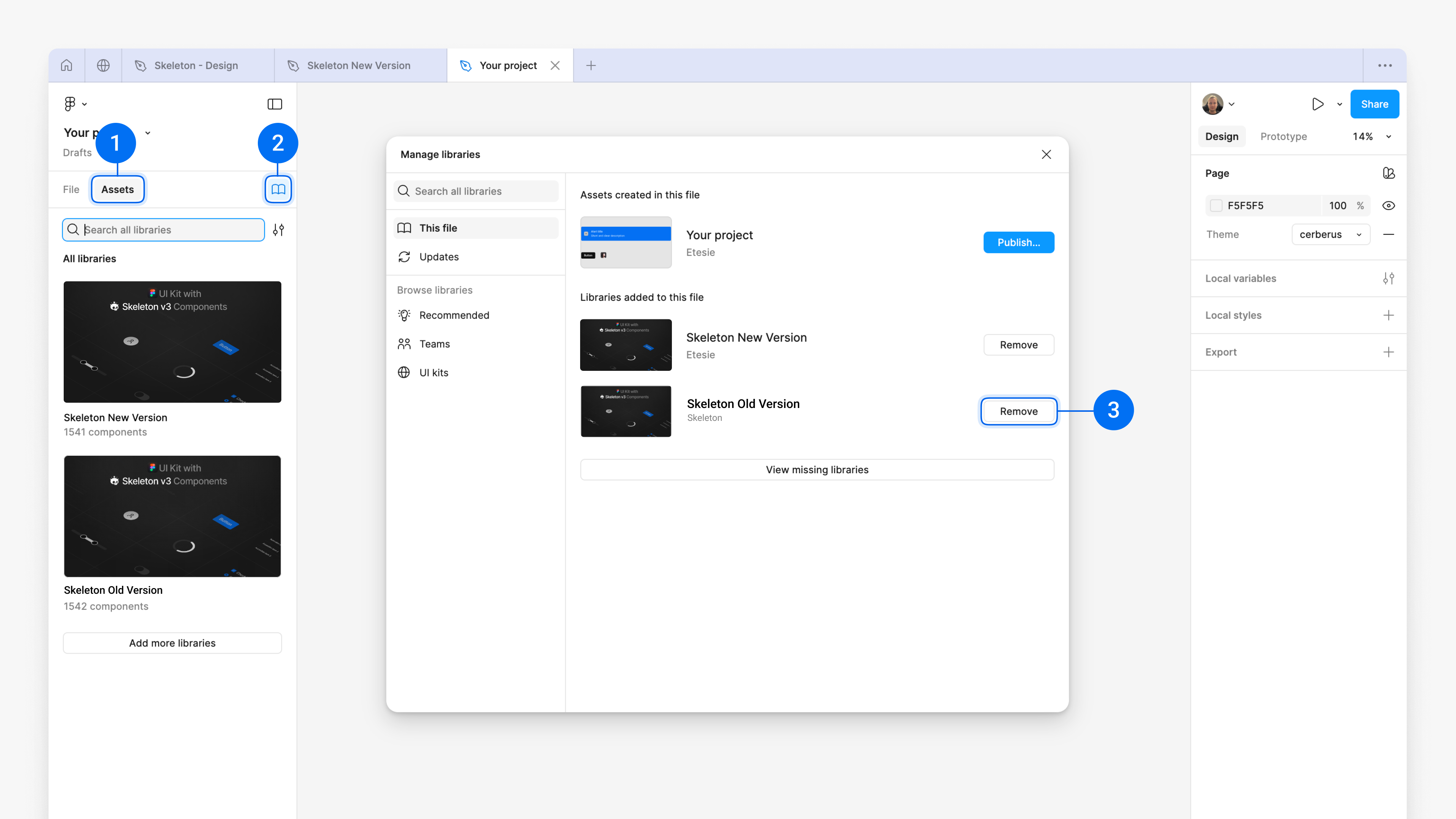 Remove old library version